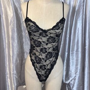 Lace lingerie bodysuit